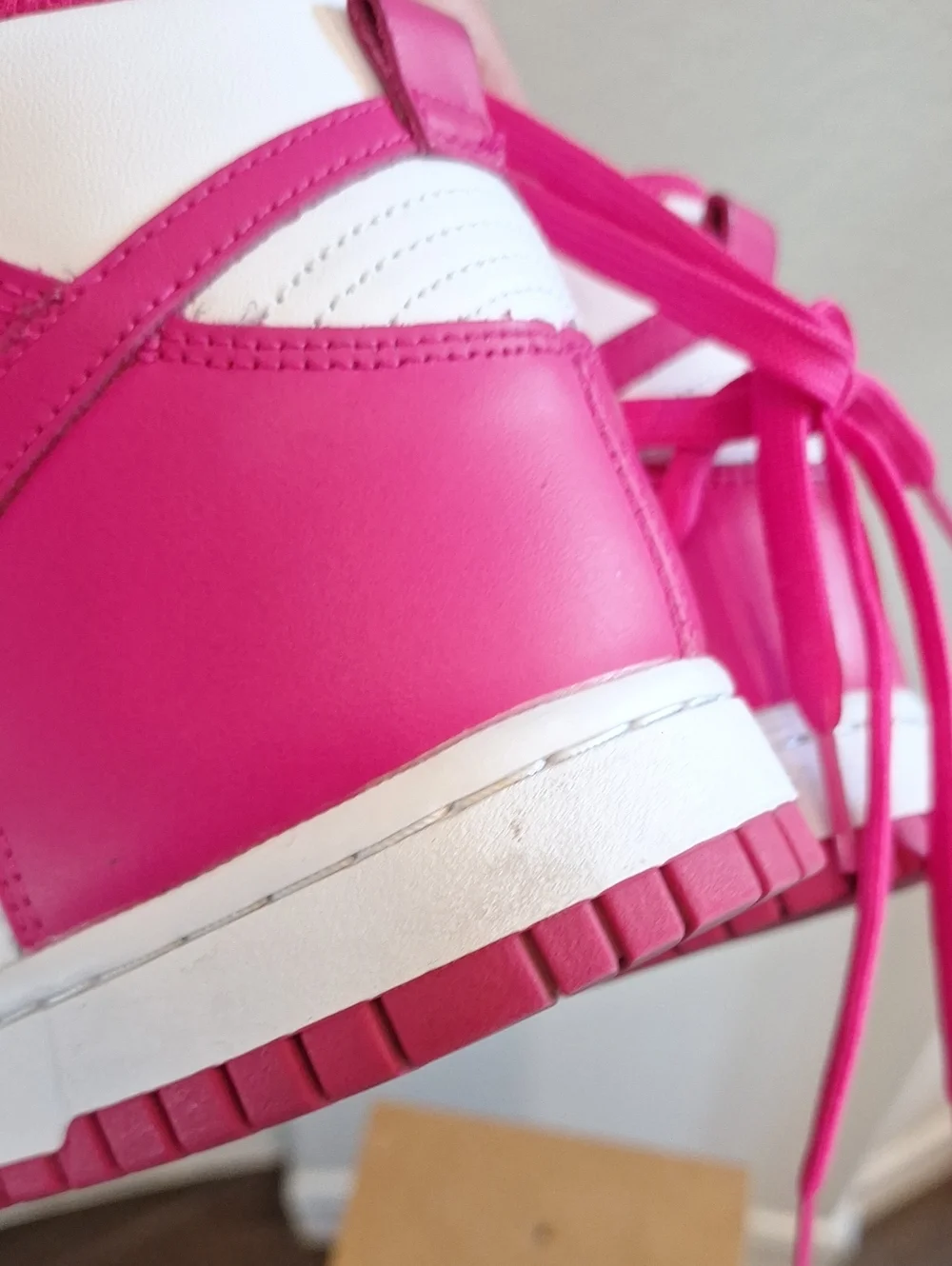 Nike Dunk High Prime Pink & White Combo Sneakers Women's Size 9